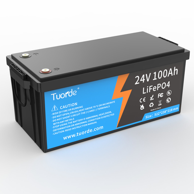 24V 25,6V 100Ah Batterie rechargeable au lithium à cycle profond Batterie de remplacement au plomb acide
