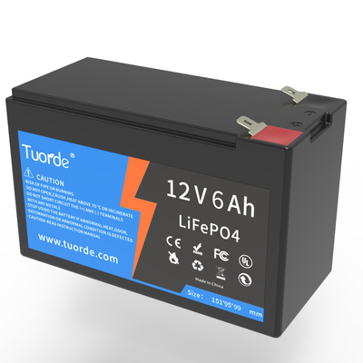 Une batterie Lifepo4 à cycle profond personnalisée, batterie AGV Lifepo4 de 12V 6Ah