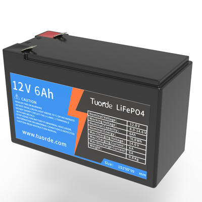 Une batterie Lifepo4 à cycle profond personnalisée, batterie AGV Lifepo4 de 12V 6Ah